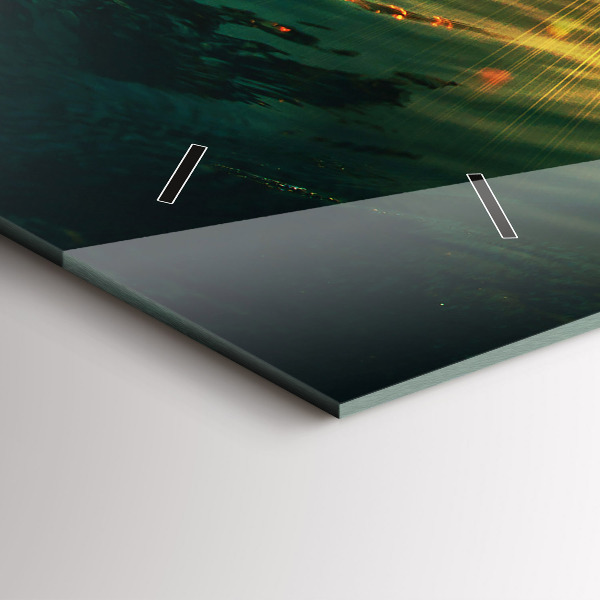 Orologio rettangolare Prospettiva del tramonto delle onde