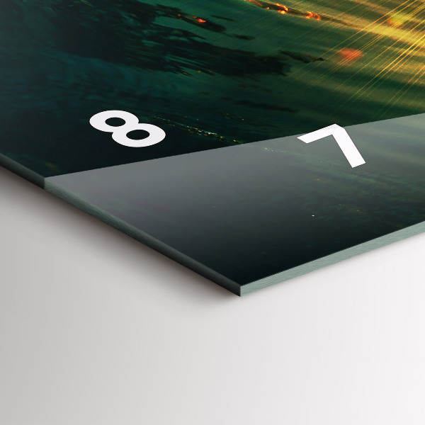 Orologio rettangolare Prospettiva del tramonto delle onde