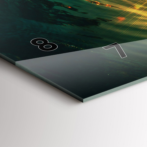 Orologio rettangolare Prospettiva del tramonto delle onde