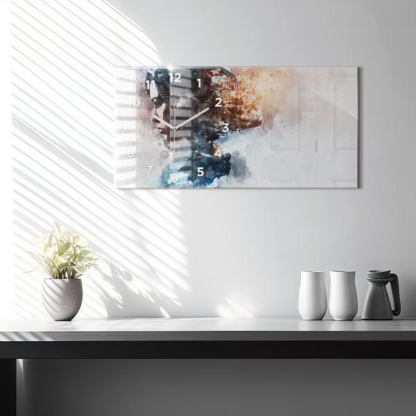 Orologio rettangolare Il passato nella parte posteriore della testa