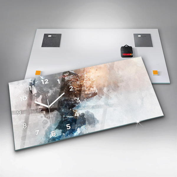 Orologio rettangolare Il passato nella parte posteriore della testa