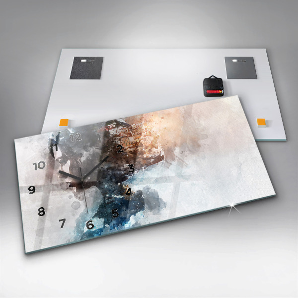 Orologio rettangolare Il passato nella parte posteriore della testa