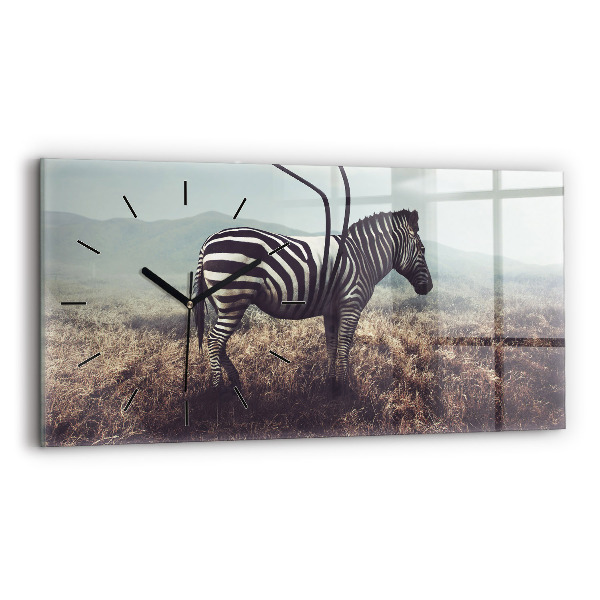 Orologio rettangolare Zebra – Astrazione
