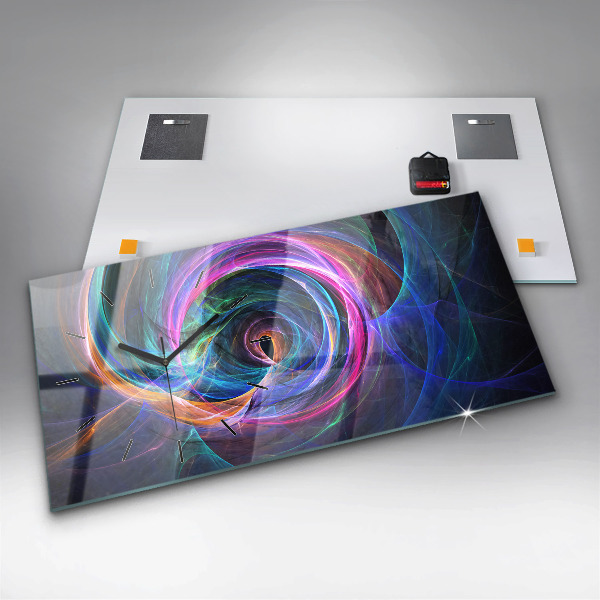 Orologio rettangolare Frattale colorato