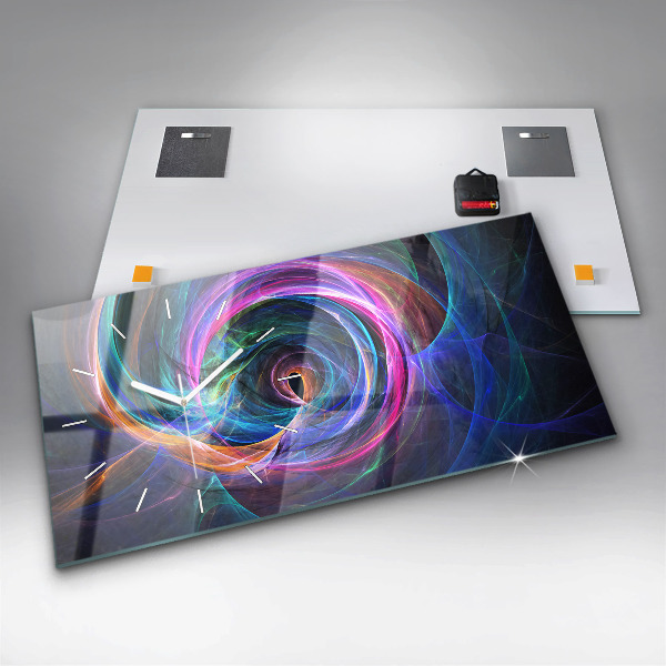 Orologio rettangolare Frattale colorato