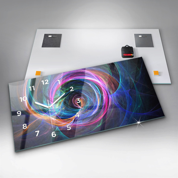 Orologio rettangolare Frattale colorato
