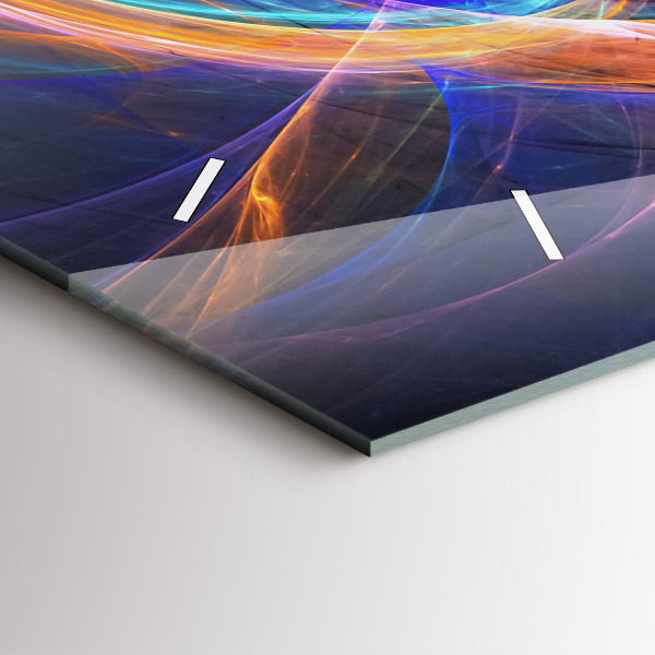 Orologio rettangolare Frattale colorato