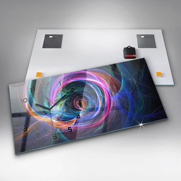 Orologio rettangolare Frattale colorato