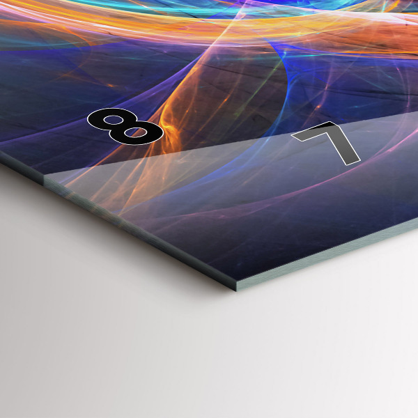 Orologio rettangolare Frattale colorato