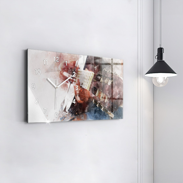 Orologio rettangolare Visualizzazione della chitarra