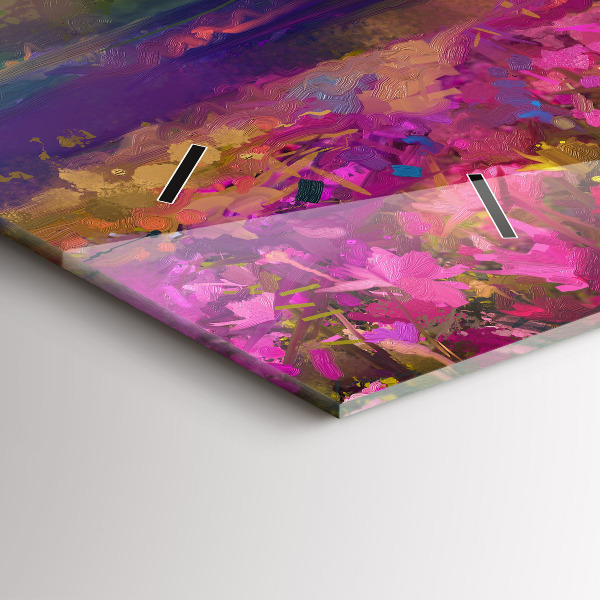 Orologio rettangolare Prato al tramonto