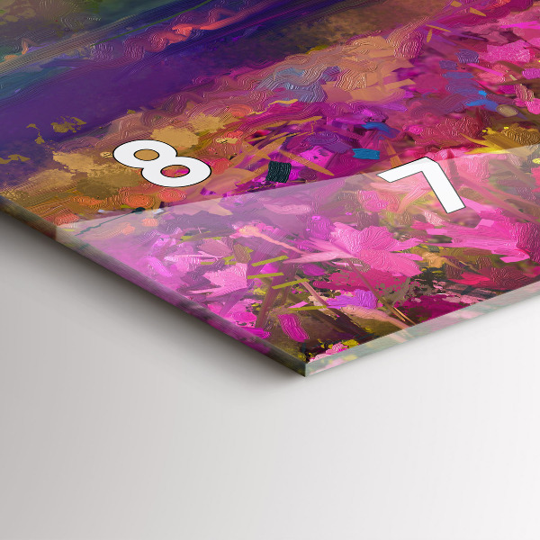 Orologio rettangolare Prato al tramonto