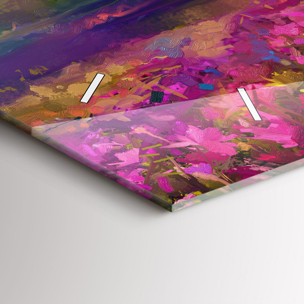 Orologio rettangolare Prato al tramonto