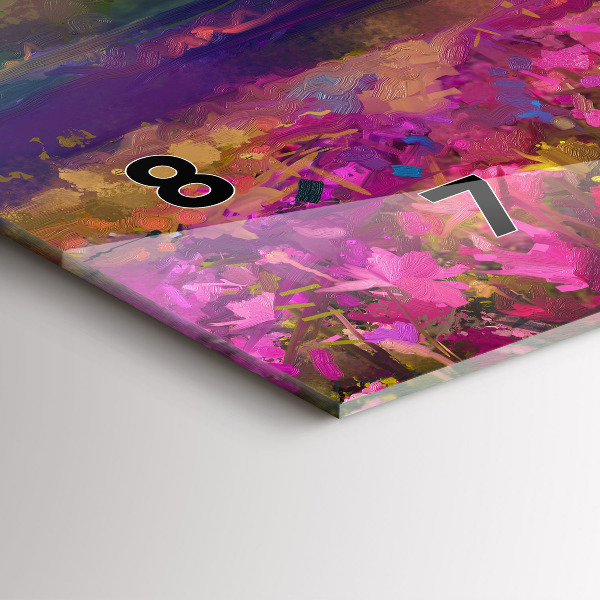 Orologio rettangolare Prato al tramonto