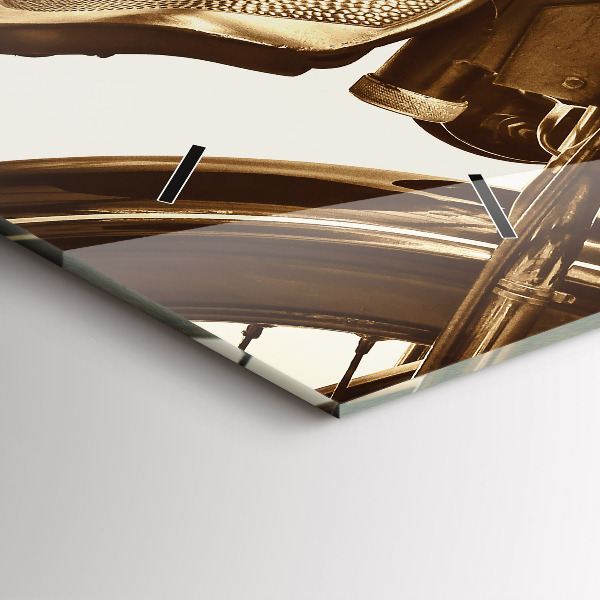 Orologio rettangolare Moto d'epoca seppia