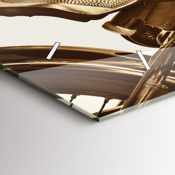 Orologio rettangolare Moto d'epoca seppia