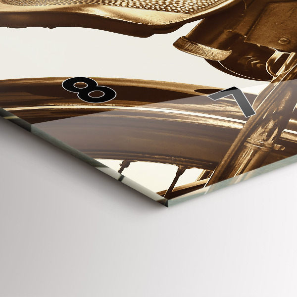 Orologio rettangolare Moto d'epoca seppia