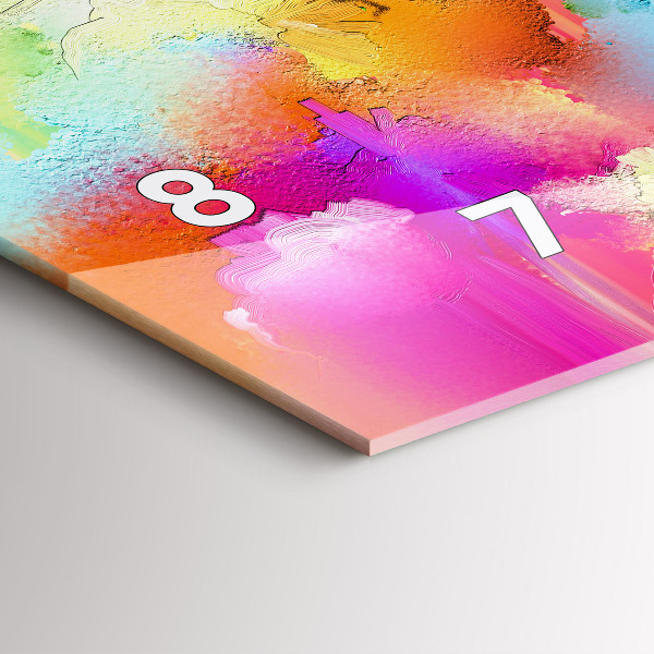 Orologio rettangolare Fiori astratti