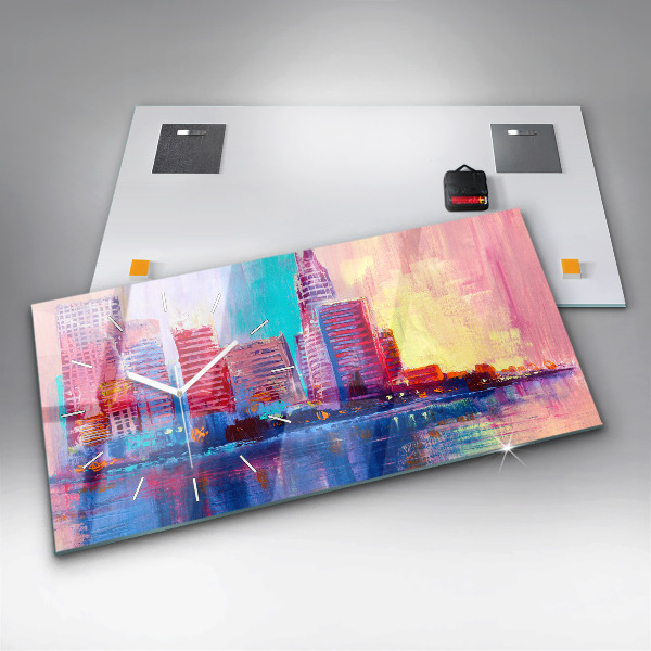 Orologio rettangolare Astrazione del grattacielo