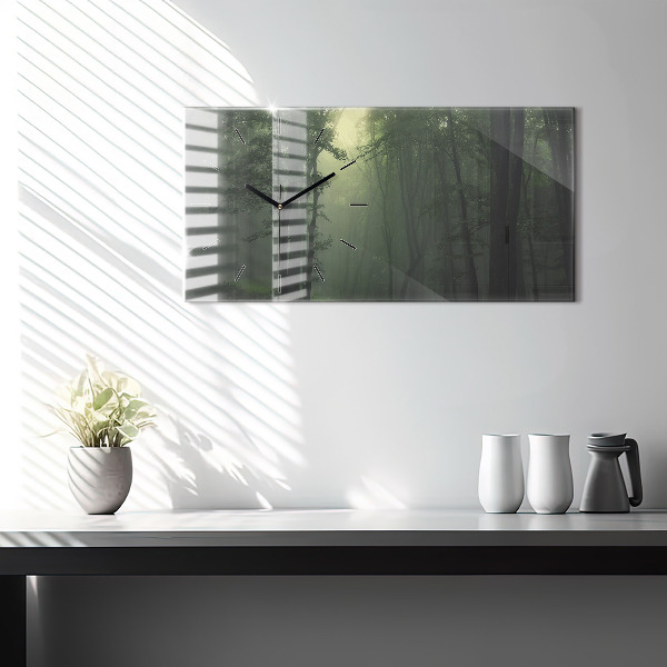 Orologio rettangolare Foresta nebbiosa al mattino