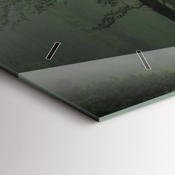 Orologio rettangolare Foresta nebbiosa al mattino