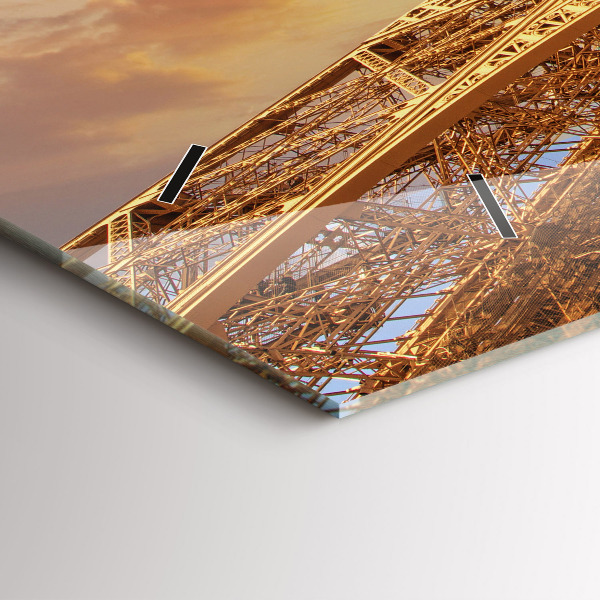 Orologio rettangolare La Torre Eiffel alla luce del sole