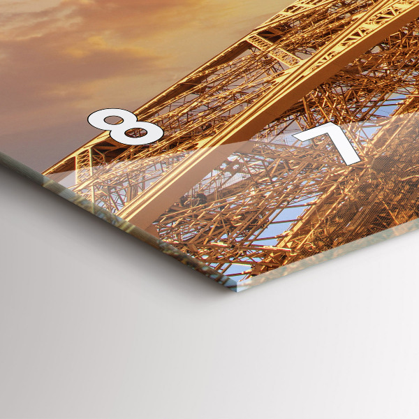 Orologio rettangolare La Torre Eiffel alla luce del sole