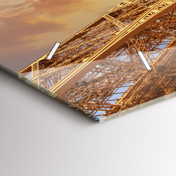 Orologio rettangolare La Torre Eiffel alla luce del sole