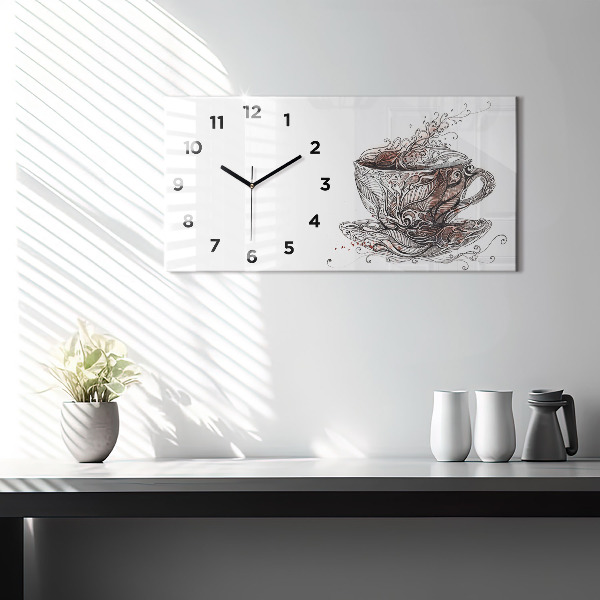 Orologio rettangolare Tazza di caffè