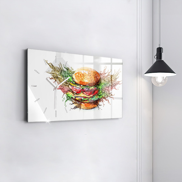 Orologio rettangolare Hamburger con formaggio XXL