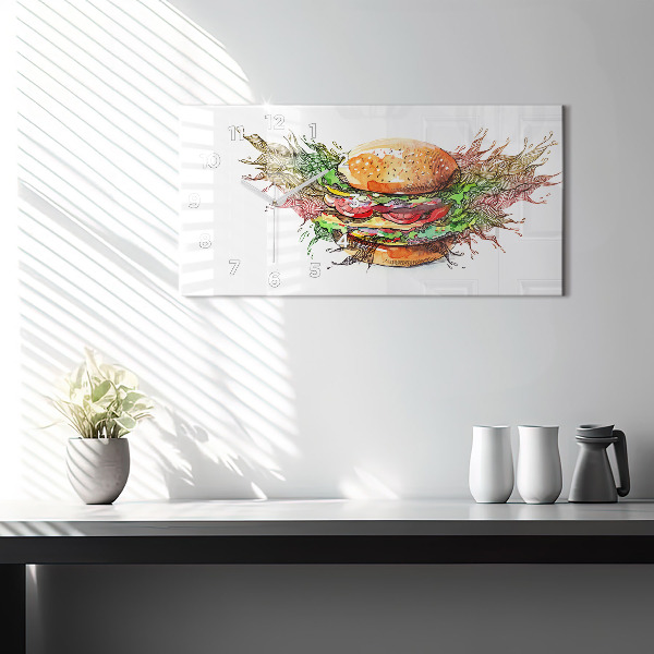 Orologio rettangolare Hamburger con formaggio XXL