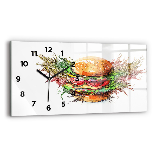 Orologio rettangolare Hamburger con formaggio XXL