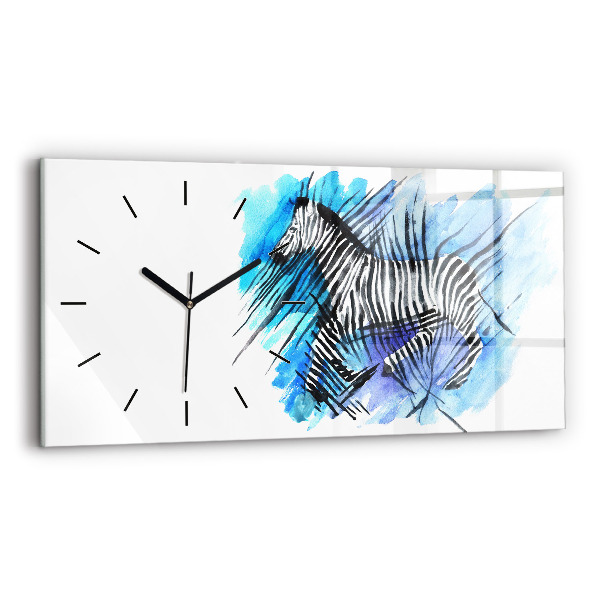 Orologio rettangolare Zebra dipinta