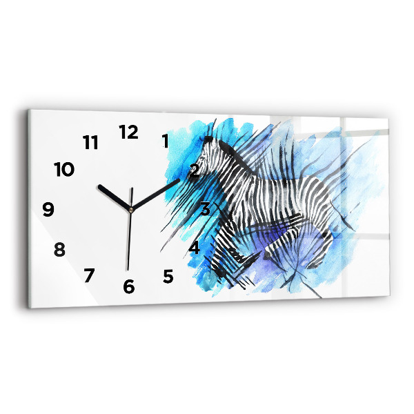Orologio rettangolare Zebra dipinta