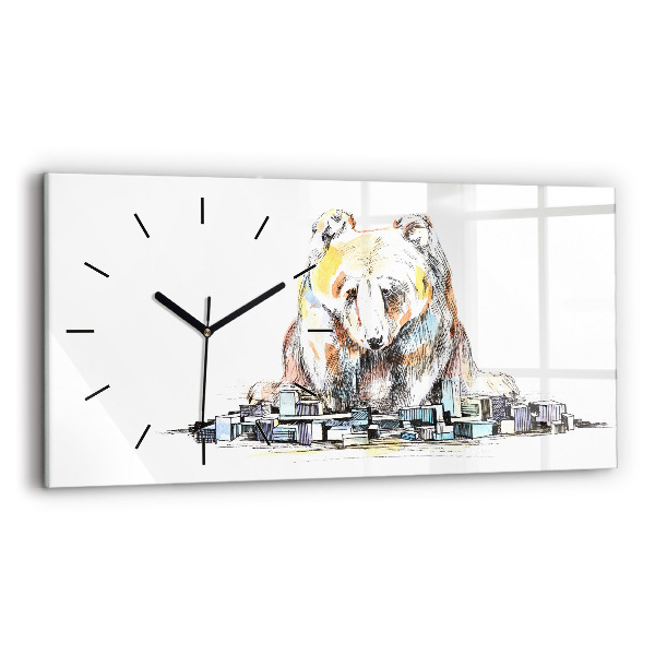 Orologio rettangolare Orso astratto
