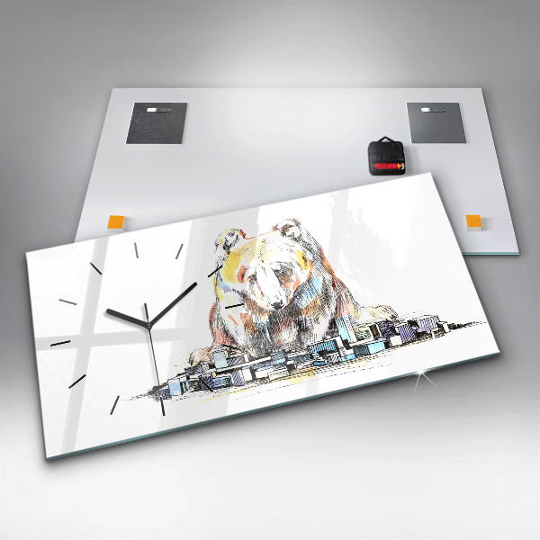 Orologio rettangolare Orso astratto