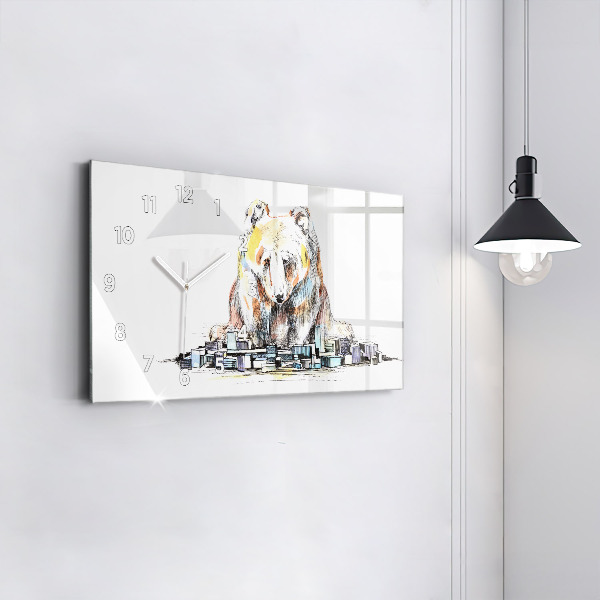 Orologio rettangolare Orso astratto
