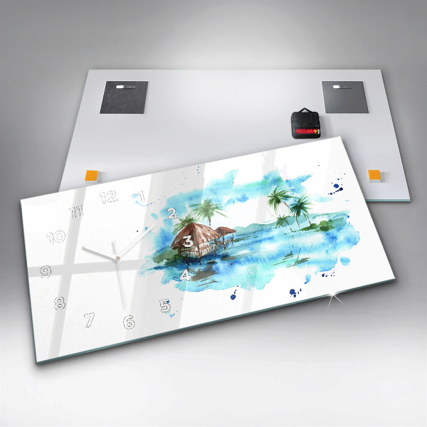 Orologio rettangolare Immagine di un'isola deserta