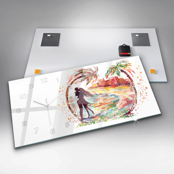 Orologio rettangolare Amore acquerello a Miami Beach