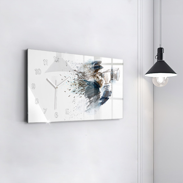 Orologio rettangolare Capitano della nave con binocolo