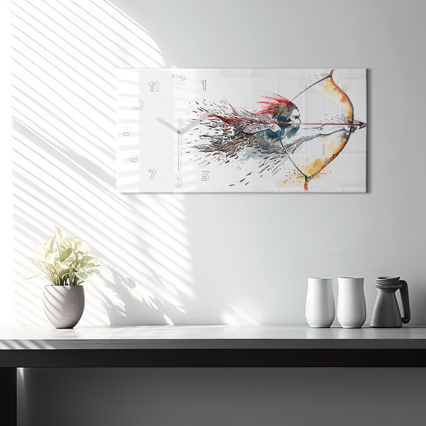 Orologio rettangolare Un guerriero a caccia