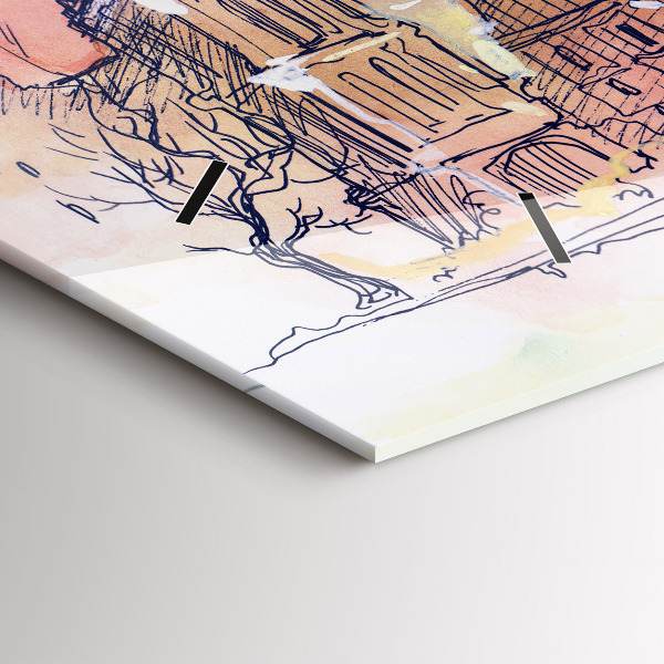 Orologio rettangolare Paesaggio dipinto di Parigi