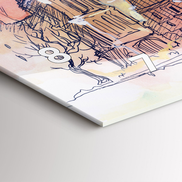 Orologio rettangolare Paesaggio dipinto di Parigi