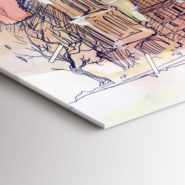 Orologio rettangolare Paesaggio dipinto di Parigi