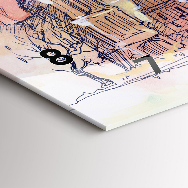 Orologio rettangolare Paesaggio dipinto di Parigi