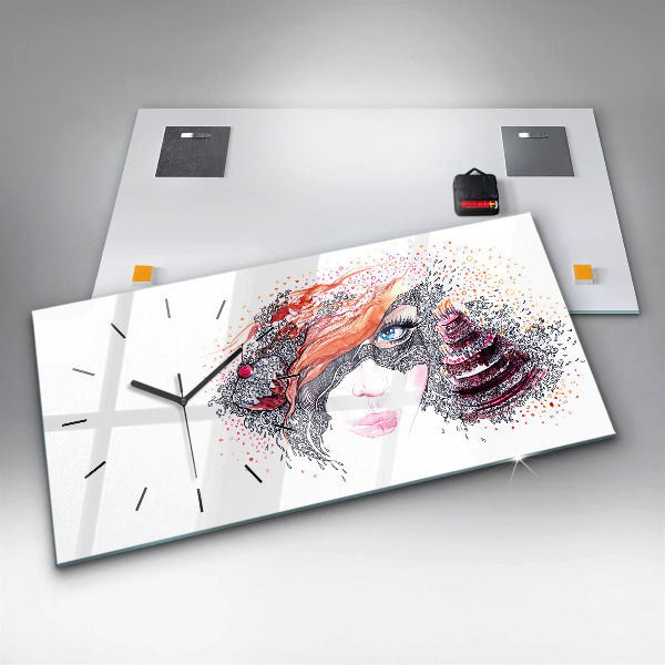 Orologio rettangolare Dolce donna con torta