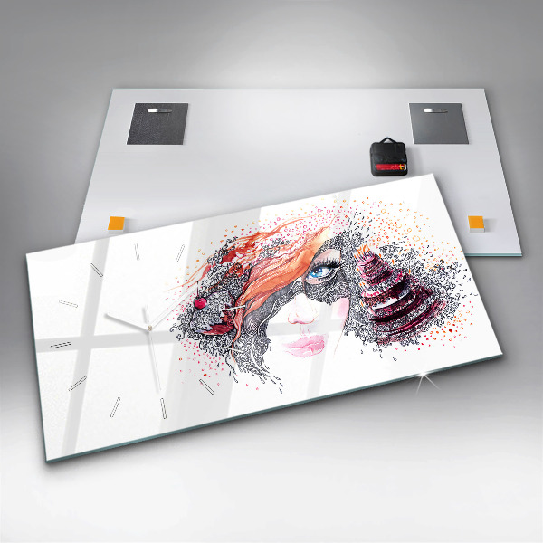 Orologio rettangolare Dolce donna con torta