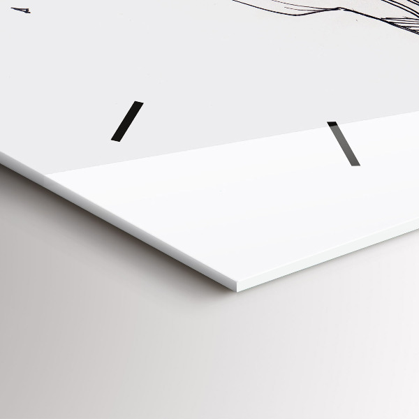 Orologio rettangolare Disegno di bacio d'amore