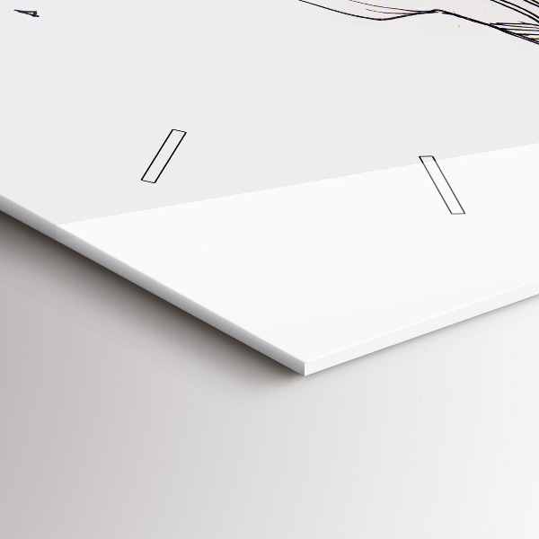 Orologio rettangolare Disegno di bacio d'amore