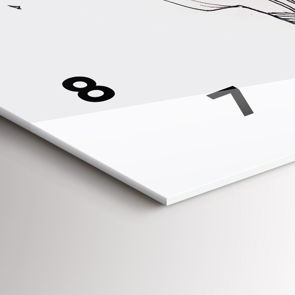 Orologio rettangolare Disegno di bacio d'amore